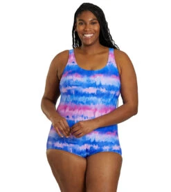 Sporti Plus Size HydroLast Malibu Sunrise Chlorine Resistant Conservative Scoop Back One Piece Swimsuit 17 Sporti Plus Size HydroLast Malibu Sunrise Chlorine Resistant Conservative Scoop Back One Piece Swimsuit -Swimwear Outlet 8642409005224 2t