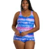 Sporti Plus Size HydroLast Malibu Sunrise Chlorine Resistant Conservative Scoop Back One Piece Swimsuit 2 Sporti Plus Size HydroLast Malibu Sunrise Chlorine Resistant Conservative Scoop Back One Piece Swimsuit -Swimwear Outlet 8642409005224 malibusunrise 1a
