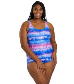 Sporti Plus Size HydroLast Malibu Sunrise Chlorine Resistant Conservative Scoop Back One Piece Swimsuit 14 Sporti Plus Size HydroLast Malibu Sunrise Chlorine Resistant Conservative Scoop Back One Piece Swimsuit -Swimwear Outlet 8642409005224 malibusunrise 5a