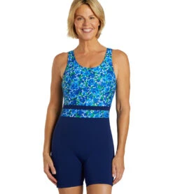 Sporti HydroLast Spring Garden Chlorine Resistant Scoop Back Unitard One Piece Swimsuit -Swimwear Outlet 8642409103528 springgarden