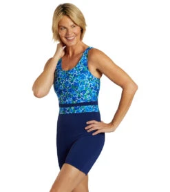 Sporti HydroLast Spring Garden Chlorine Resistant Scoop Back Unitard One Piece Swimsuit -Swimwear Outlet 8642409103528 springgarden 3a