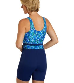 Sporti HydroLast Spring Garden Chlorine Resistant Scoop Back Unitard One Piece Swimsuit -Swimwear Outlet 8642409103528 springgarden 4a