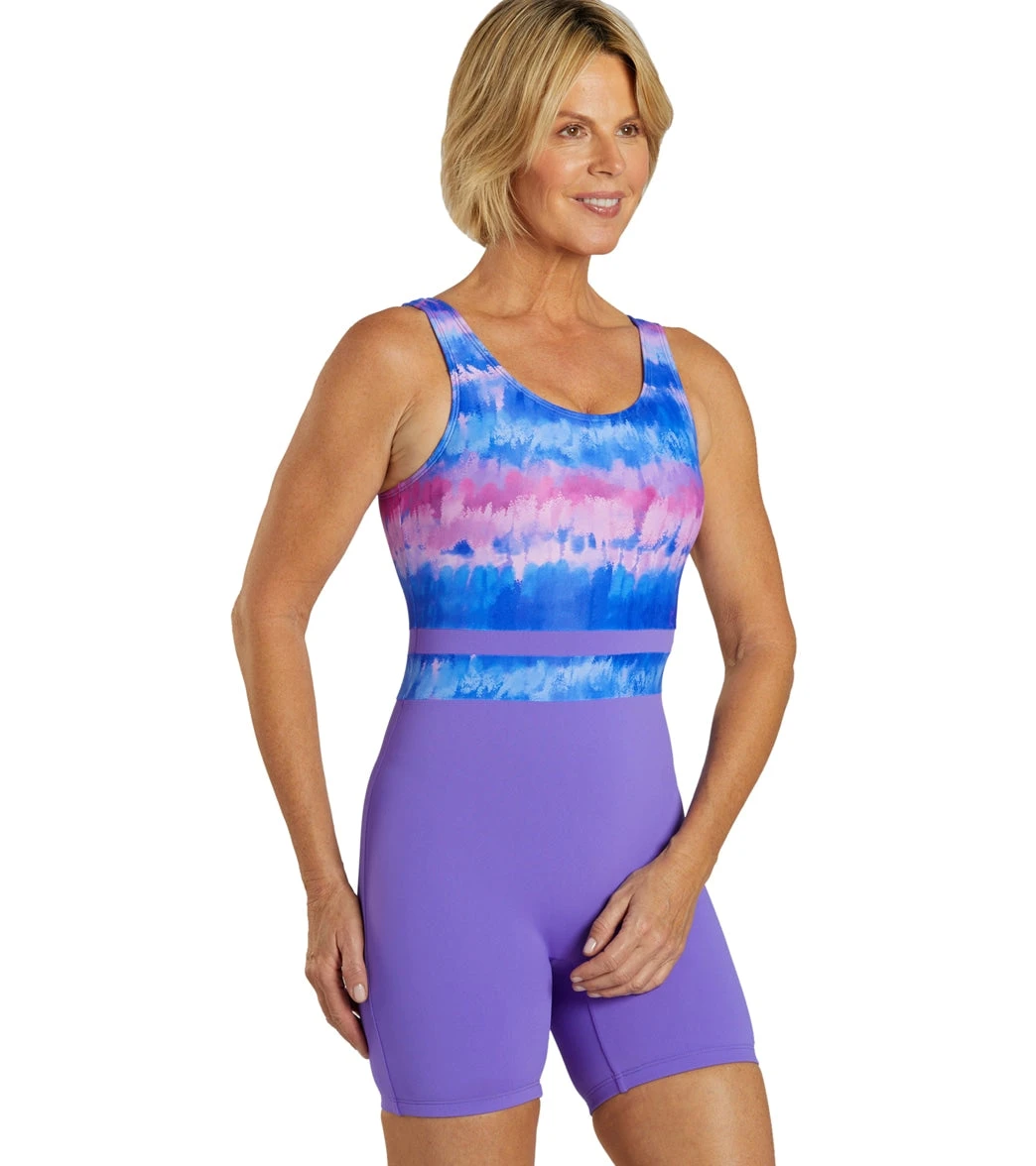Sporti HydroLast Malibu Sunrise Chlorine Resistant Scoop Back Unitard One Piece Swimsuit 4 Sporti HydroLast Malibu Sunrise Chlorine Resistant Scoop Back Unitard One Piece Swimsuit - Image 2