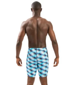 Dolfin Men's XtraSleek Eco Sonar Print Spliced Jammer Swimsuit -Swimwear Outlet 8642565996712 sonarblue 2a
