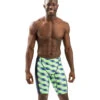 Dolfin Men's XtraSleek Eco Sonar Print Spliced Jammer Swimsuit 2 Dolfin Men's XtraSleek Eco Sonar Print Spliced Jammer Swimsuit -Swimwear Outlet 8642565996712 sonarbluegreen 1a