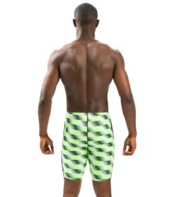Dolfin Men's XtraSleek Eco Sonar Print Spliced Jammer Swimsuit -Swimwear Outlet 8642565996712 sonargreen 2a