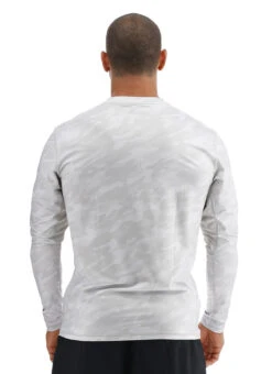 TYR Men's Camohex SunDefense Long Sleeve Vented UPF 50+ Swim Shirt -Swimwear Outlet 8642575237288 windchime 3a