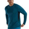 TYR Men's Solid SunDefense Long Sleeve UPF 50+ Swim Shirt -Swimwear Outlet 8642589786280 deeptealheather 1a