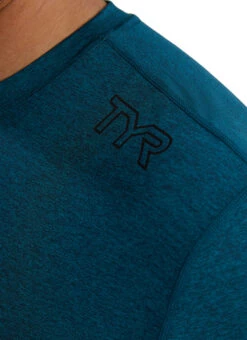TYR Men's Solid SunDefense Long Sleeve UPF 50+ Swim Shirt 26 TYR Men's Solid SunDefense Long Sleeve UPF 50+ Swim Shirt -Swimwear Outlet 8642589786280 deeptealheather 5a
