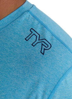 TYR Men's Solid SunDefense Long Sleeve UPF 50+ Swim Shirt 38 TYR Men's Solid SunDefense Long Sleeve UPF 50+ Swim Shirt -Swimwear Outlet 8642589786280 skyblueheather 7a