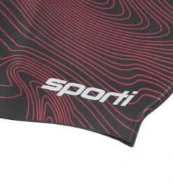 Sporti Sonar Waves Silicone Swim Cap -Swimwear Outlet 8642596667560 pink 3a