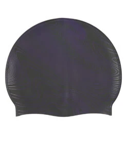 Sporti Sonar Waves Silicone Swim Cap -Swimwear Outlet 8642596667560 purple 2a