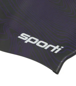 Sporti Sonar Waves Silicone Swim Cap -Swimwear Outlet 8642596667560 purple 3a