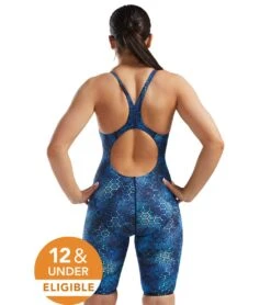 TYR Women's Akurra Thresher Open Back Tech Suit Swimsuit -Swimwear Outlet 8642626977960 blue 3a
