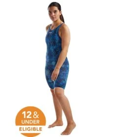 TYR Women's Akurra Thresher Open Back Tech Suit Swimsuit -Swimwear Outlet 8642626977960 blue 4a
