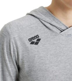 Arena Unisex Team Panel Long Sleeve Hoodie -Swimwear Outlet 8642724987048 mediumgreyheather 7a