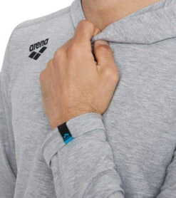 Arena Unisex Team Panel Long Sleeve Hoodie -Swimwear Outlet 8642724987048 mediumgreyheather 8a
