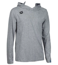 Arena Unisex Team Panel Long Sleeve Hoodie -Swimwear Outlet 8642724987048 mediumgreyheather 9a