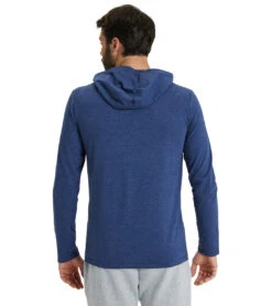 Arena Unisex Team Panel Long Sleeve Hoodie -Swimwear Outlet 8642724987048 navyheather 2a