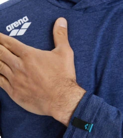 Arena Unisex Team Panel Long Sleeve Hoodie -Swimwear Outlet 8642724987048 navyheather 7a