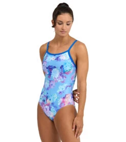 Arena Women's Spring Garden Light Drop Back One Piece Swimsuit -Swimwear Outlet 8642864119976 royalroyalmulti 1a