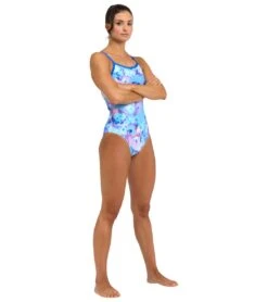 Arena Women's Spring Garden Light Drop Back One Piece Swimsuit -Swimwear Outlet 8642864119976 royalroyalmulti 3a