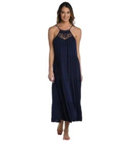 La Blanca Women's Coastal Covers High Neck Cover Up Dress 26 La Blanca Women's Coastal Covers High Neck Cover Up Dress -Swimwear Outlet 8642891153576 indigo