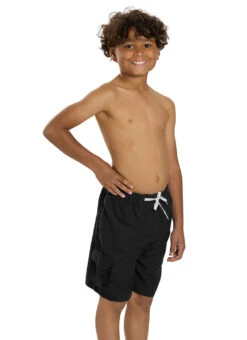 TYR Boys' Solid Youth Challenger-X Swim Trunks (Little Kid, Big Kid) -Swimwear Outlet 8642927689896 black 2a