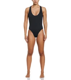 Nike Women's Essential Crossback One Piece Swimsuit -Swimwear Outlet 8642965209256 black 3a