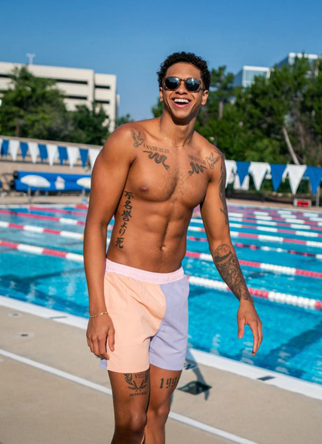 Sporti X Shaine Casas Lavender Lemonade 5'' Swim Trunk 4 Sporti X Shaine Casas Lavender Lemonade 5'' Swim Trunk - Image 2