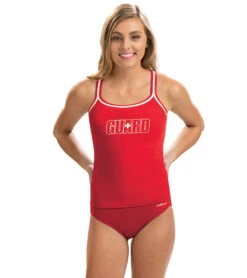 Dolfin Women's Guard Tankini Swimsuit Top 38 Dolfin Women's Guard Tankini Swimsuit Top -Swimwear Outlet 8643906273448 red