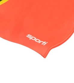 Sporti Super Hero Silicone Swim Cap Jr. 10 Sporti Super Hero Silicone Swim Cap Jr. -Swimwear Outlet 8644108484776 red 3a