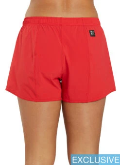 JOLYN Women's Janie Lifeguard Logo Run Short 24 JOLYN Women's Janie Lifeguard Logo Run Short -Swimwear Outlet 8645523898536 red 3a