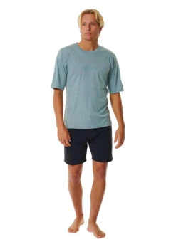 Rip Curl Men's Dawn Patrol Short Sleeve UPF 50 Surf Shirt 18 Rip Curl Men's Dawn Patrol Short Sleeve UPF 50 Surf Shirt -Swimwear Outlet 8645648973992 mineralbluemarle 4a