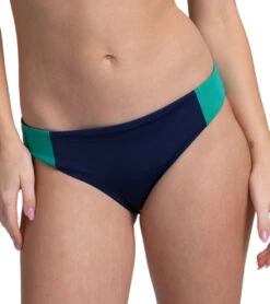 JOLYN Women's Jory Contrast Low Rise Bikini Bottom