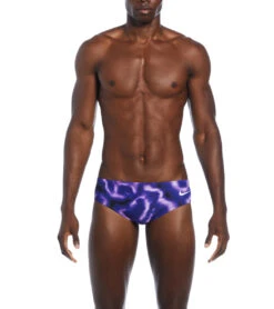 Nike Men's Hydrastrong Digi Haze Brief Swimsuit 38 Nike Men's Hydrastrong Digi Haze Brief Swimsuit -Swimwear Outlet 8645748490408 courtpurple 3a