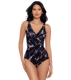 Miraclesuit Women's Tempest Oceanus One Piece Swimsuit (DDD Cup) 16 Miraclesuit Women's Tempest Oceanus One Piece Swimsuit (DDD Cup) -Swimwear Outlet 8645766774952 blackbrown