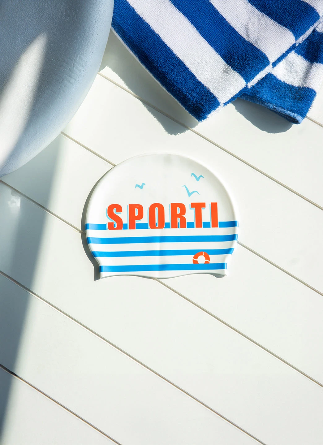 Sporti X Emma Weyant French Stripe Silicone Swim Cap 11 Sporti X Emma Weyant French Stripe Silicone Swim Cap - Image 9