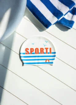 Sporti X Emma Weyant French Stripe Silicone Swim Cap