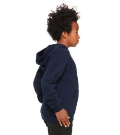 Bella + Canvas Youth Sponge Fleece Pullover Hoodie -Swimwear Outlet 8645817827496 navy 4a