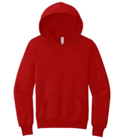Bella + Canvas Youth Sponge Fleece Pullover Hoodie -Swimwear Outlet 8645817827496 red 1a