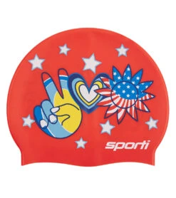 Sporti X Alex & Gretchen Walsh Peace Love & Swimming Silicone Swim Cap 14 Sporti X Alex & Gretchen Walsh Peace Love & Swimming Silicone Swim Cap -Swimwear Outlet 8646283952296 peaceloveswimming 4a