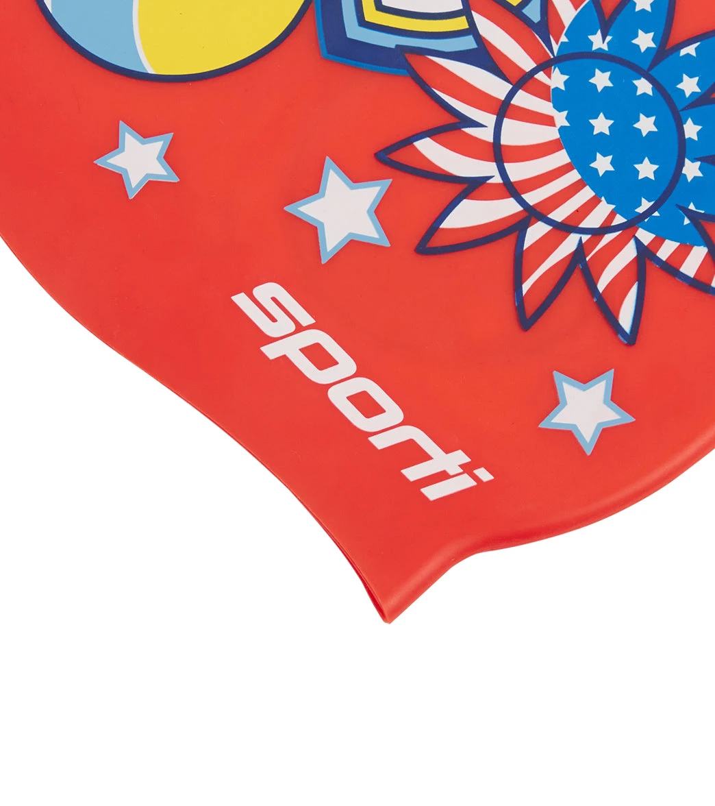 Sporti X Alex & Gretchen Walsh Peace Love & Swimming Silicone Swim Cap 8 Sporti X Alex & Gretchen Walsh Peace Love & Swimming Silicone Swim Cap - Image 6