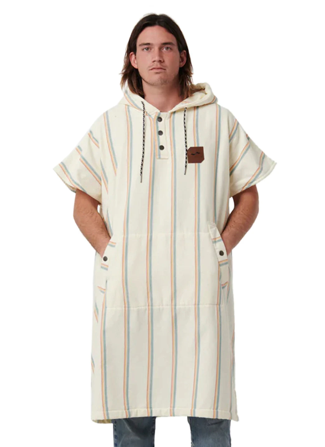 Slowtide Unisex Baja Stripe Fouta Changing Poncho 7 Slowtide Unisex Baja Stripe Fouta Changing Poncho - Image 5