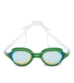 Sporti HydroZoom Vapor Mirrored Goggle -Swimwear Outlet 8646661931176 rainbowmirroredbluelenswhitestrap 3a