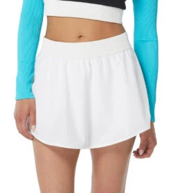 Beach House Women's Solid Woven Stretch Dynamic Wide Band Swim Skort -Swimwear Outlet 8646665568424 2t