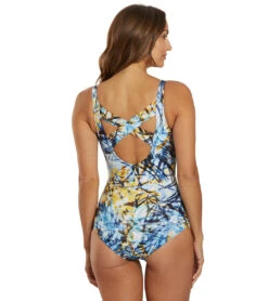 Sporti Breezy Palms Moderate Printed Sweetheart One Piece Swimsuit 12 Sporti Breezy Palms Moderate Printed Sweetheart One Piece Swimsuit -Swimwear Outlet 8646767083688 empirebluemulti 3a