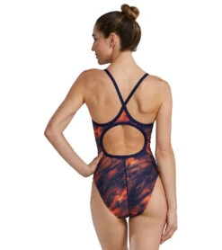 TYR Women's Soren Diamondfit Durafast Elite One Piece Swimsuit -Swimwear Outlet 8646872465576 orange 3a