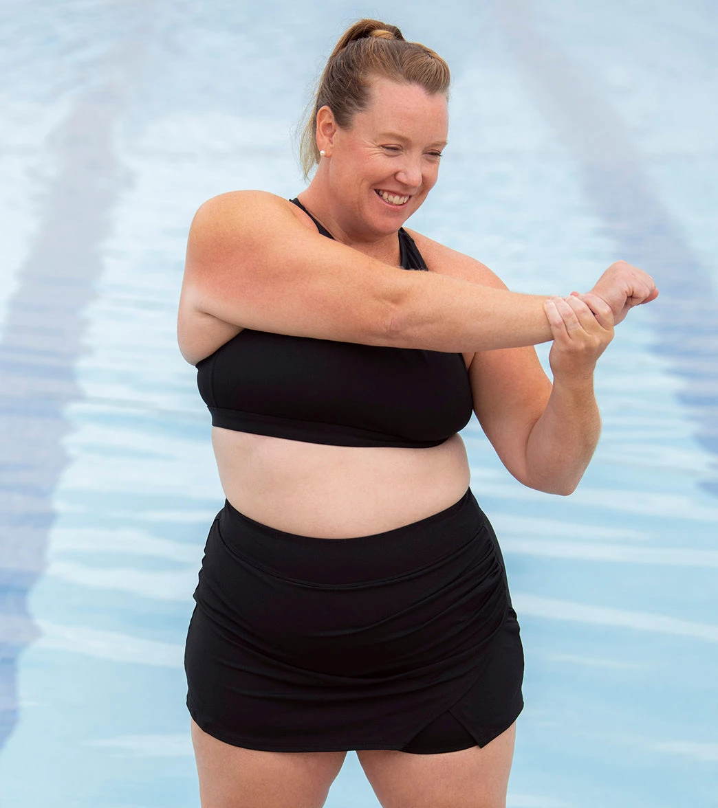 Dolfin Aquashape Women's High Waisted Wrap Front Swim Skort 14 Dolfin Aquashape Women's High Waisted Wrap Front Swim Skort - Image 12