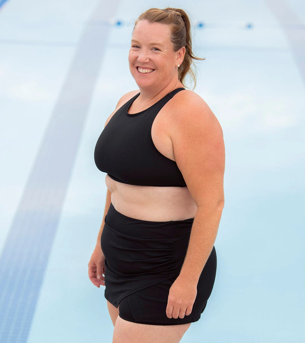 Dolfin Aquashape Women's High Waisted Wrap Front Swim Skort 15 Dolfin Aquashape Women's High Waisted Wrap Front Swim Skort - Image 13